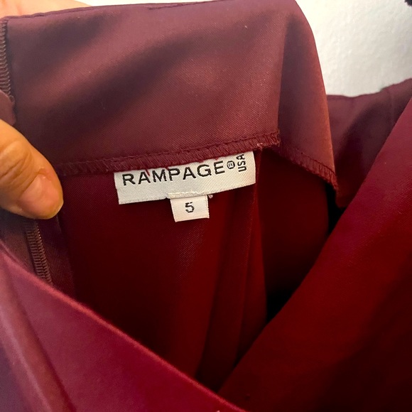 Rampage Juniors Wine / Burgundy Embellished Long Dress - Picture 5 of 6